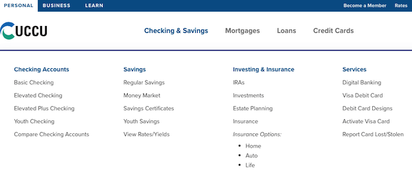 Utah Community Credit Union (UCCU) products