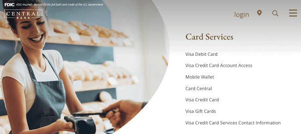 Central Bank credit card services