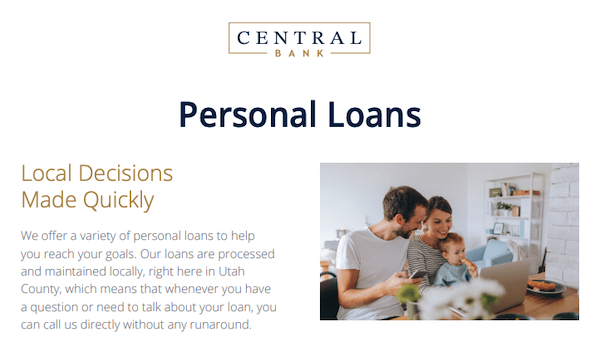 Central Bank Utah personal loans