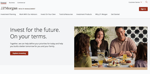 Chase Bank, Investments by J.P. Morgan