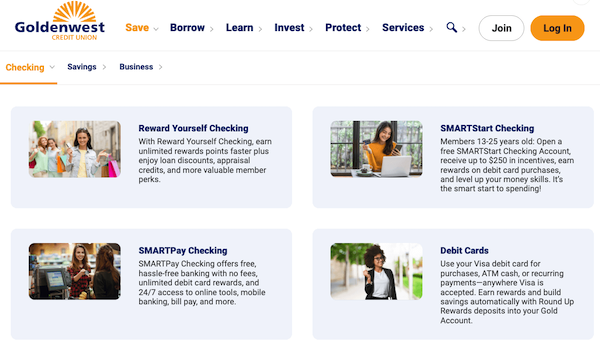 Goldenwest Credit Union checking accounts
