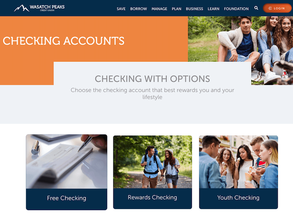 Wasatch Peaks Credit Union checking accounts
