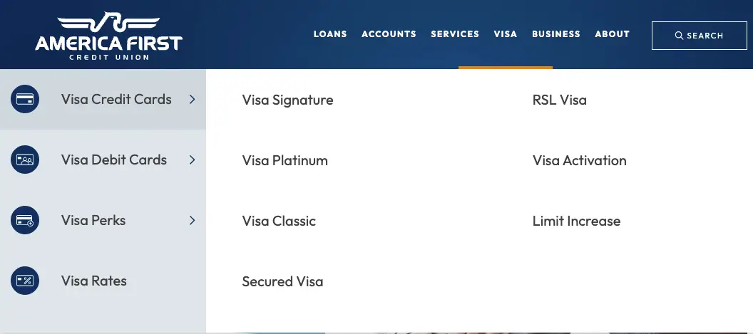 America First Credit Union offers several Visa credit card options