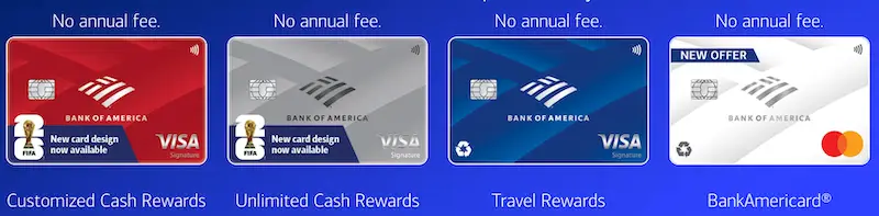 Bank of America credit cards