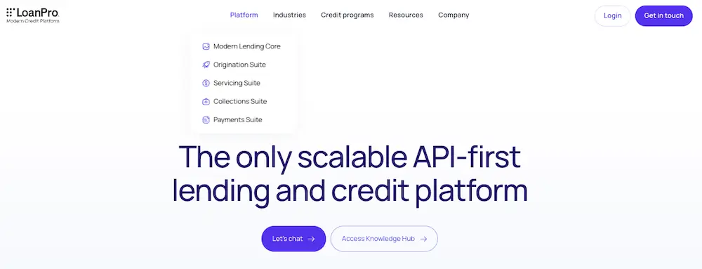 LoanPro products and services