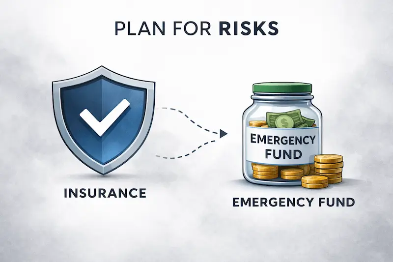 Insurance and emergency fund planning for a business
